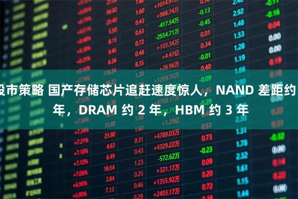 股市策略 国产存储芯片追赶速度惊人，NAND 差距约 1 年，DRAM 约 2 年，HBM 约 3 年